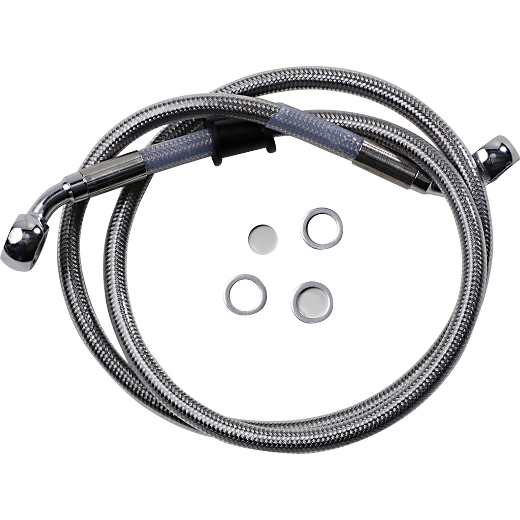 Drag Specialties Stainless Steel Braided Brake Line Kit - Parts Giant